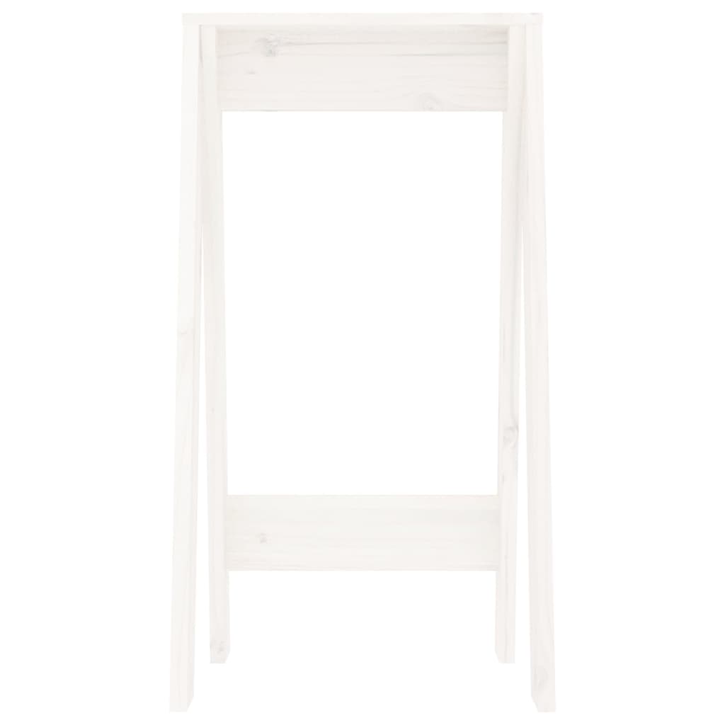 Stools, 2 pcs., white, 40x40x75cm, solid pine wood