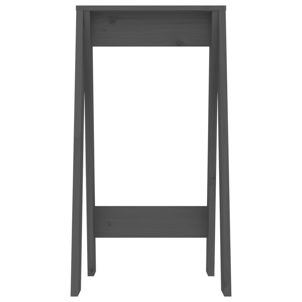 Bar stools, 2 pcs., grey, 40x40x75cm, solid pine wood