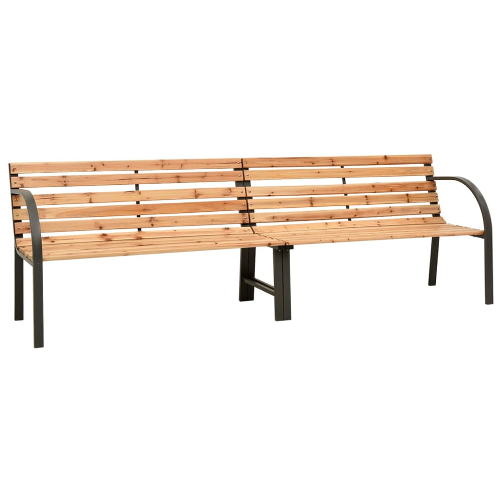 Double garden swing, 225cm, solid spruce wood