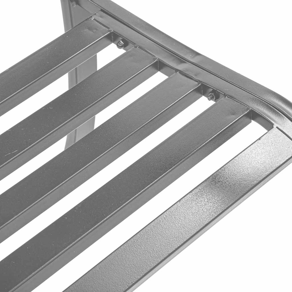 Garden bench, black, 120cm, steel