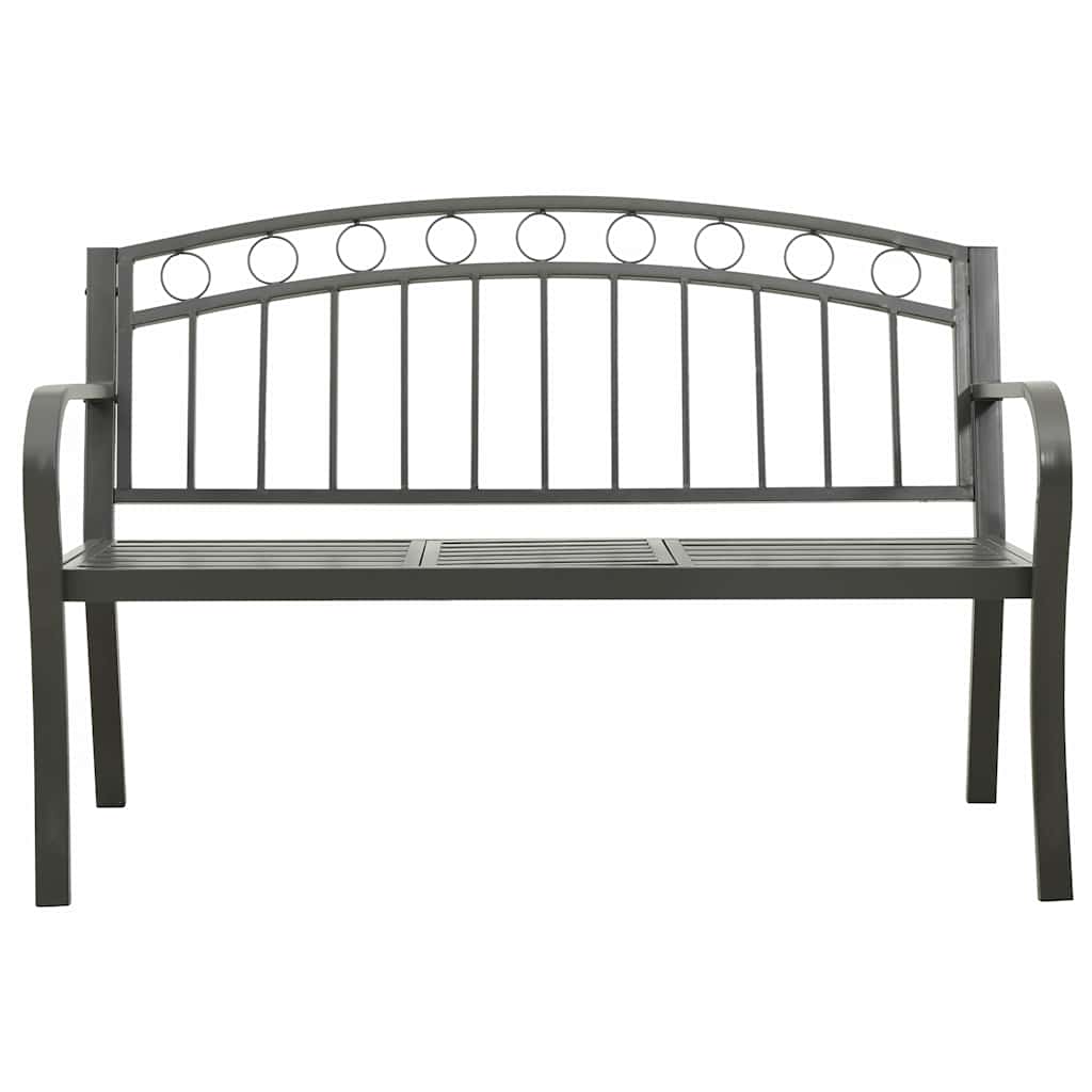 Dārza sols ar galdiņu, pelēks, 120cm, tērauds