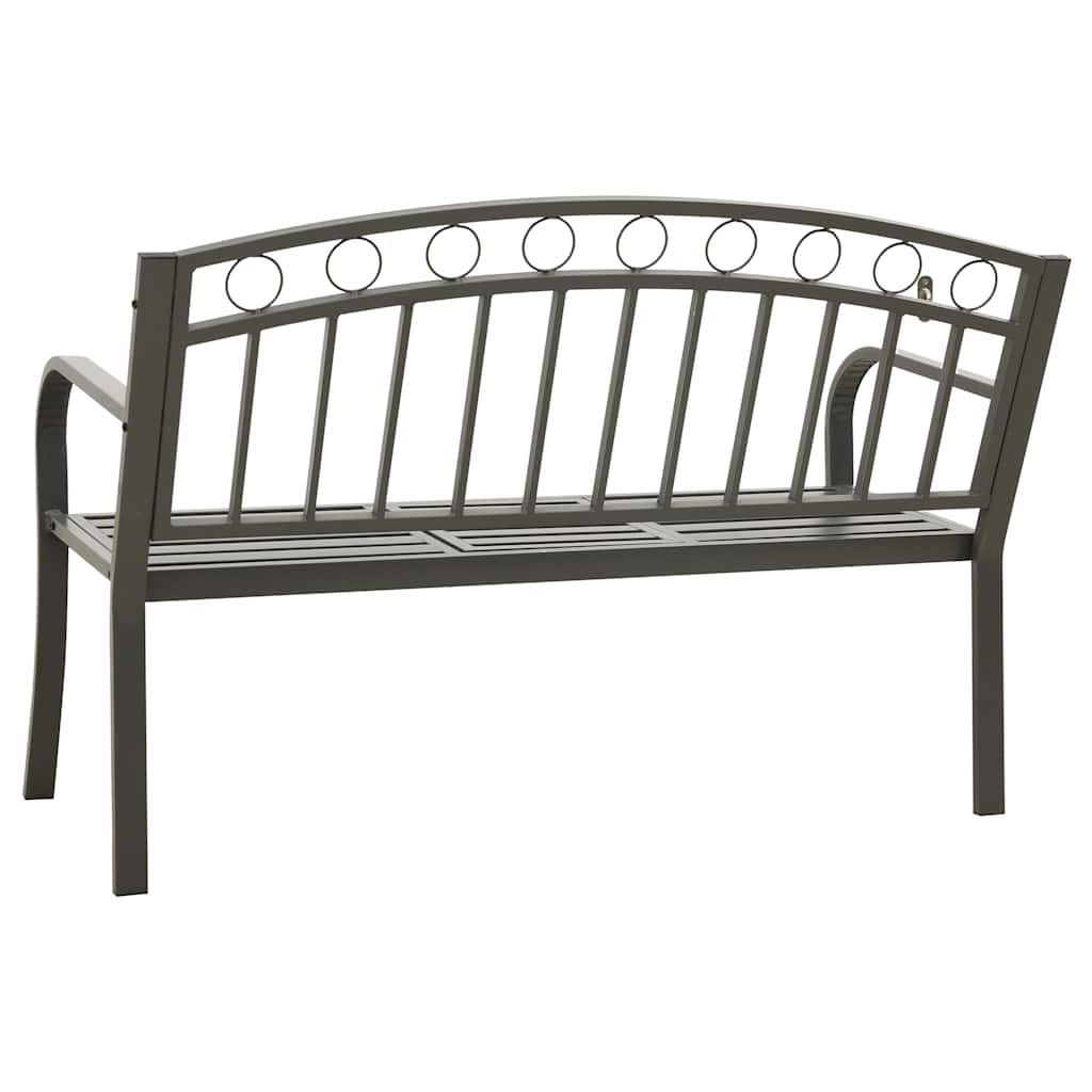 Dārza sols ar galdiņu, pelēks, 120cm, tērauds