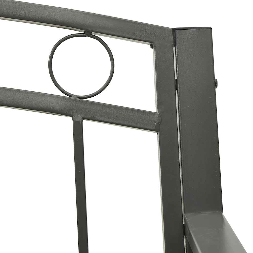 Dārza sols ar galdiņu, pelēks, 120cm, tērauds