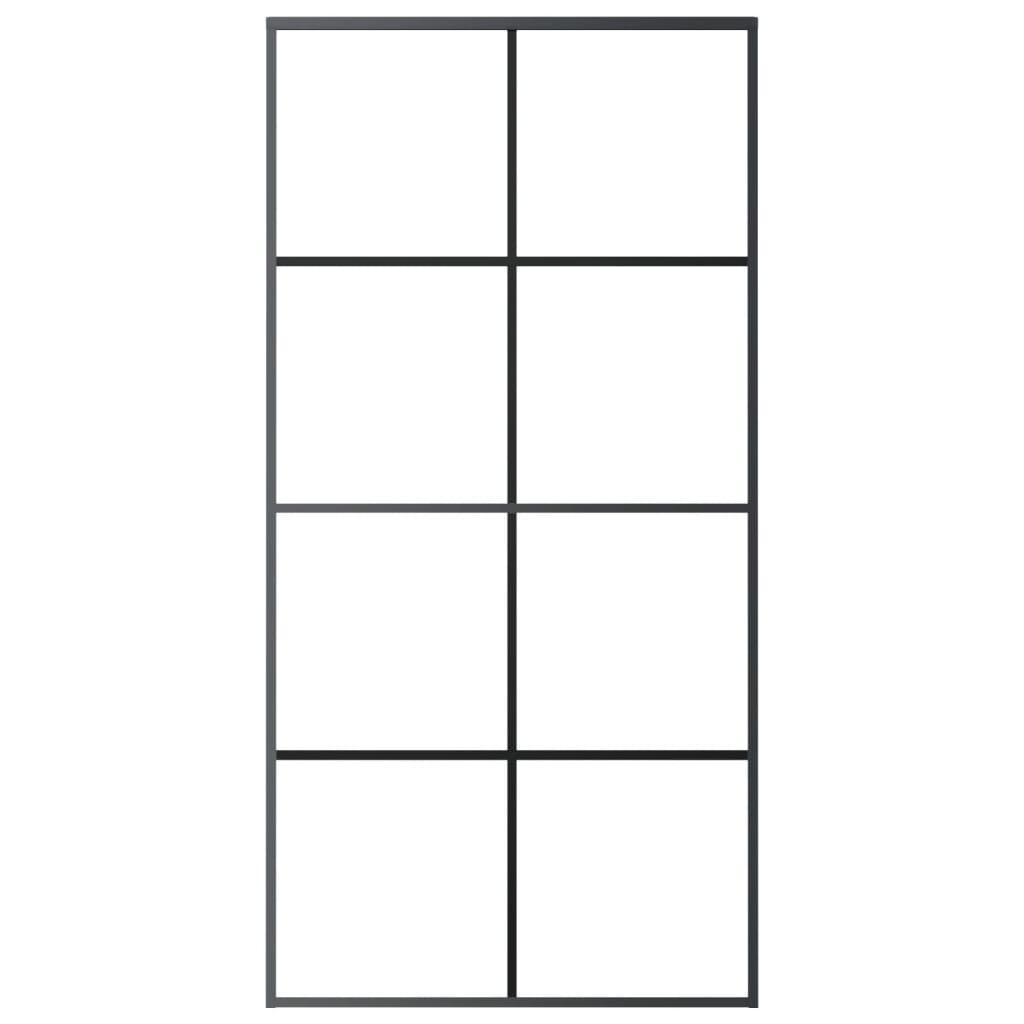 Sliding door with hardware set, 102.5x205cm, ESG/aluminium