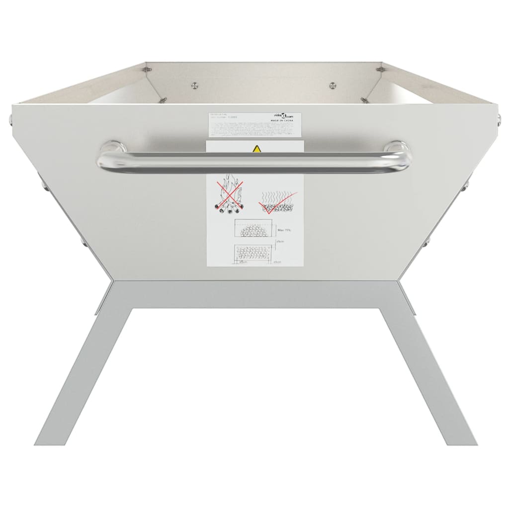 Grill tray, silver, 118x42x30.5cm, steel