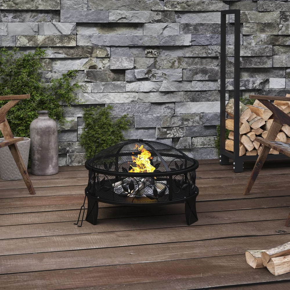 Fire pit with poker, 50cm, steel, XXL