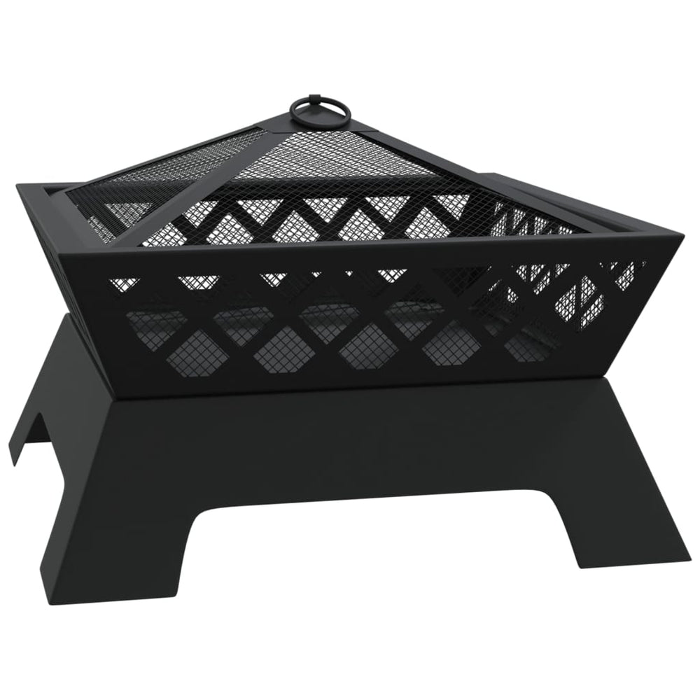 Fire pit with poker, 50cm, steel, XXL