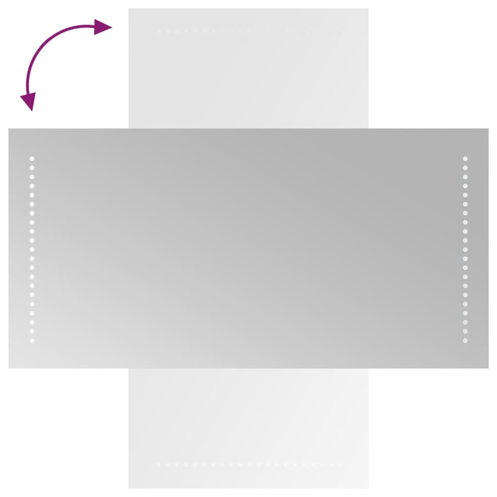 LED Bathroom Mirror, 40x80cm