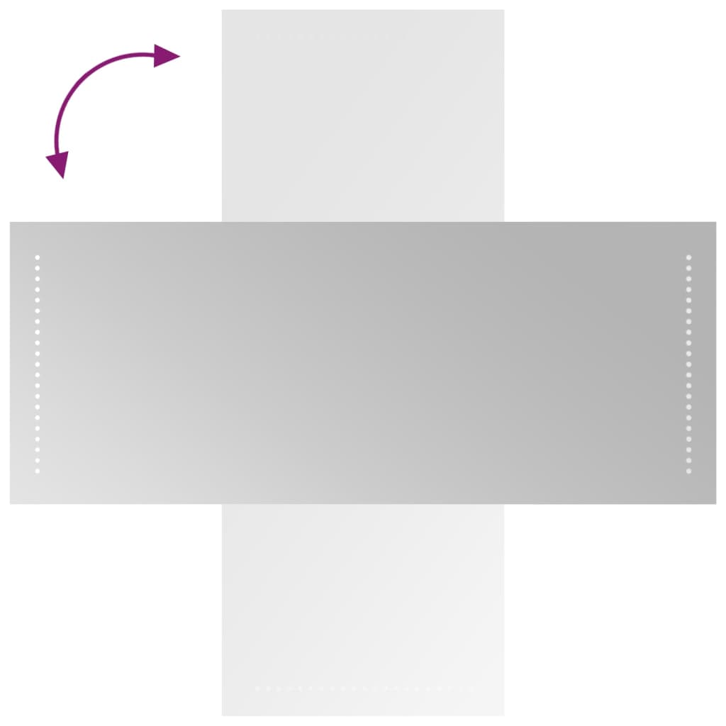 Bathroom LED mirror, 40x100cm