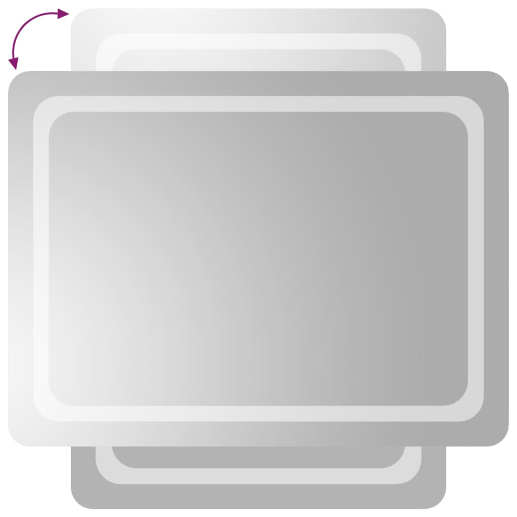 Bathroom LED mirror, 60x80cm
