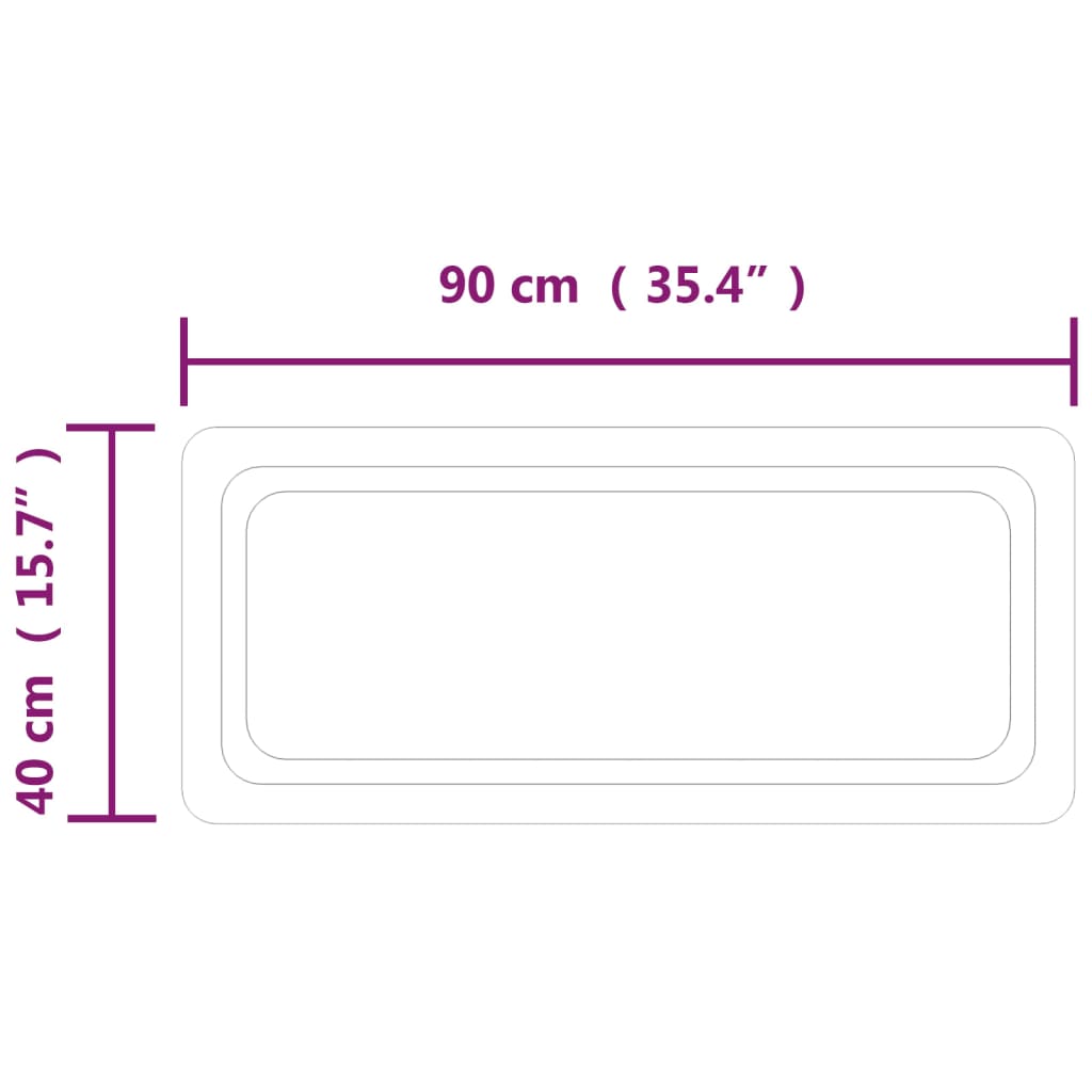 Vannas istabas LED spogulis, 40x90cm