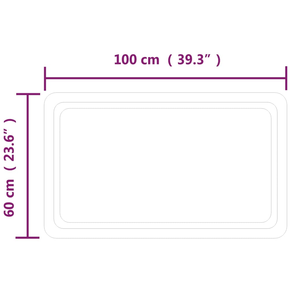 Vannas istabas LED spogulis, 60x100cm