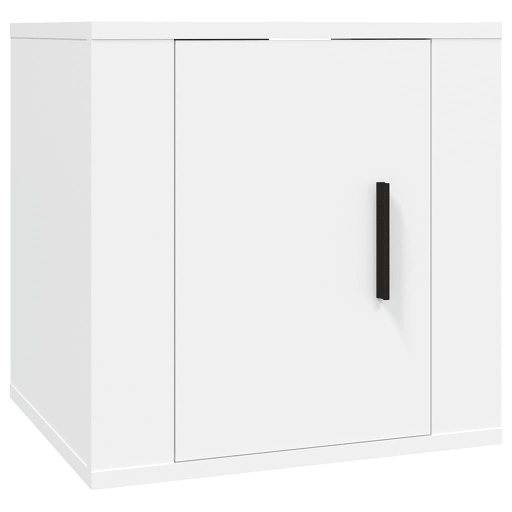 Sieninės televizoriaus spintelės, 2vnt., baltos, 40x34,5x40cm