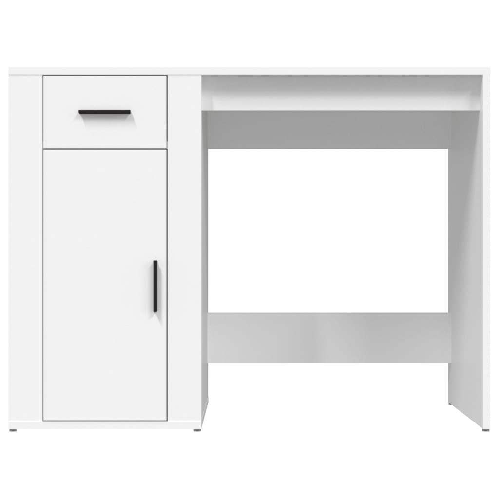 Desk, white, 100x49x75cm, engineered wood