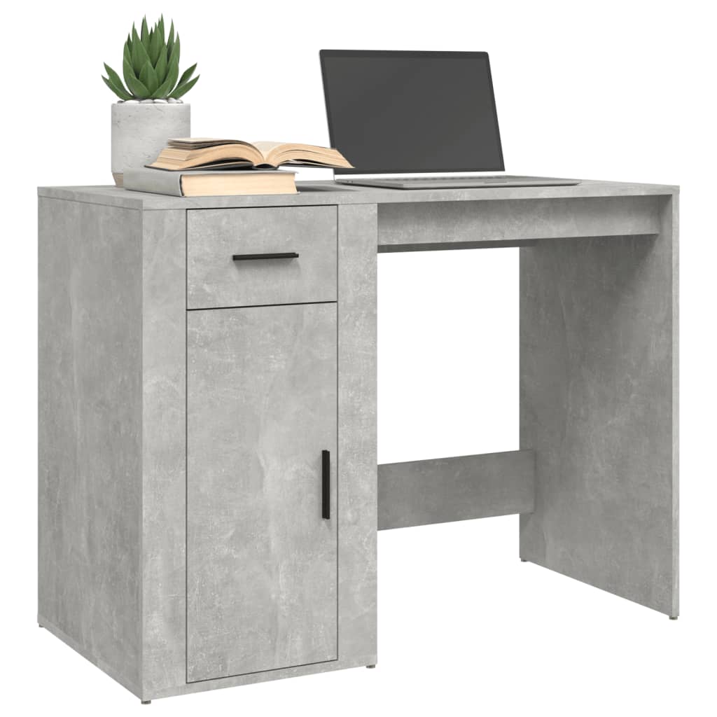 Desk, concrete gray, 100x49x75cm, engineered wood