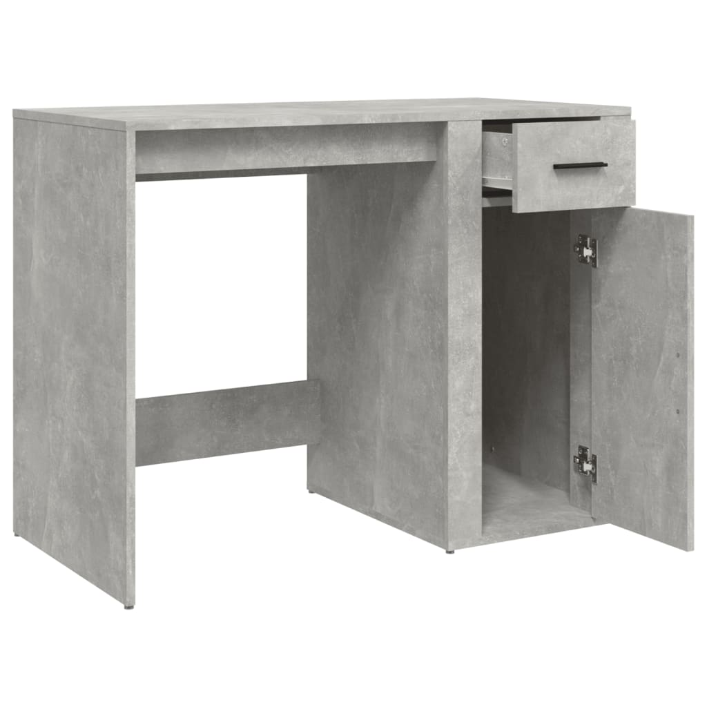 Desk, concrete gray, 100x49x75cm, engineered wood