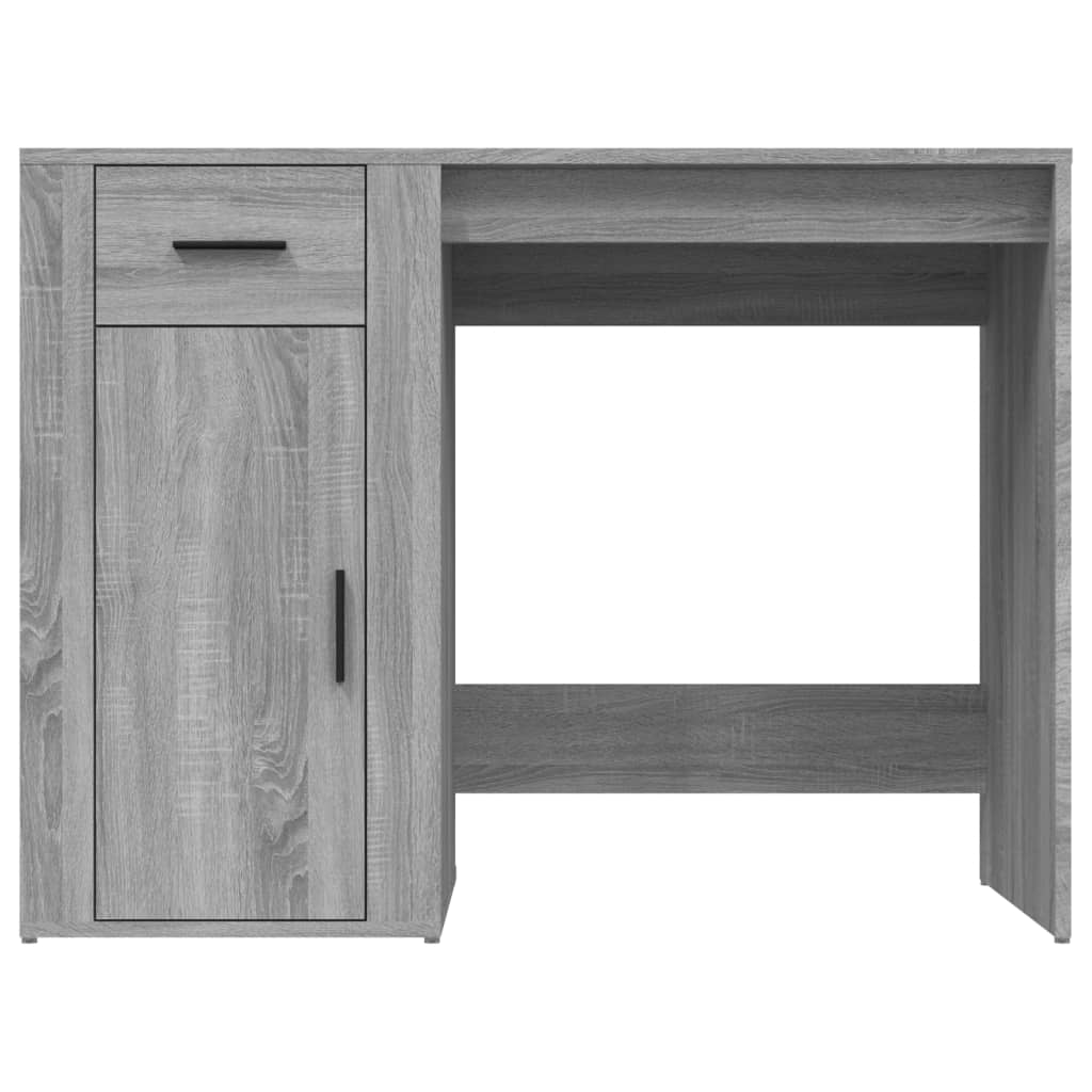 Desk, grey oak, 100x49x75cm, engineered wood