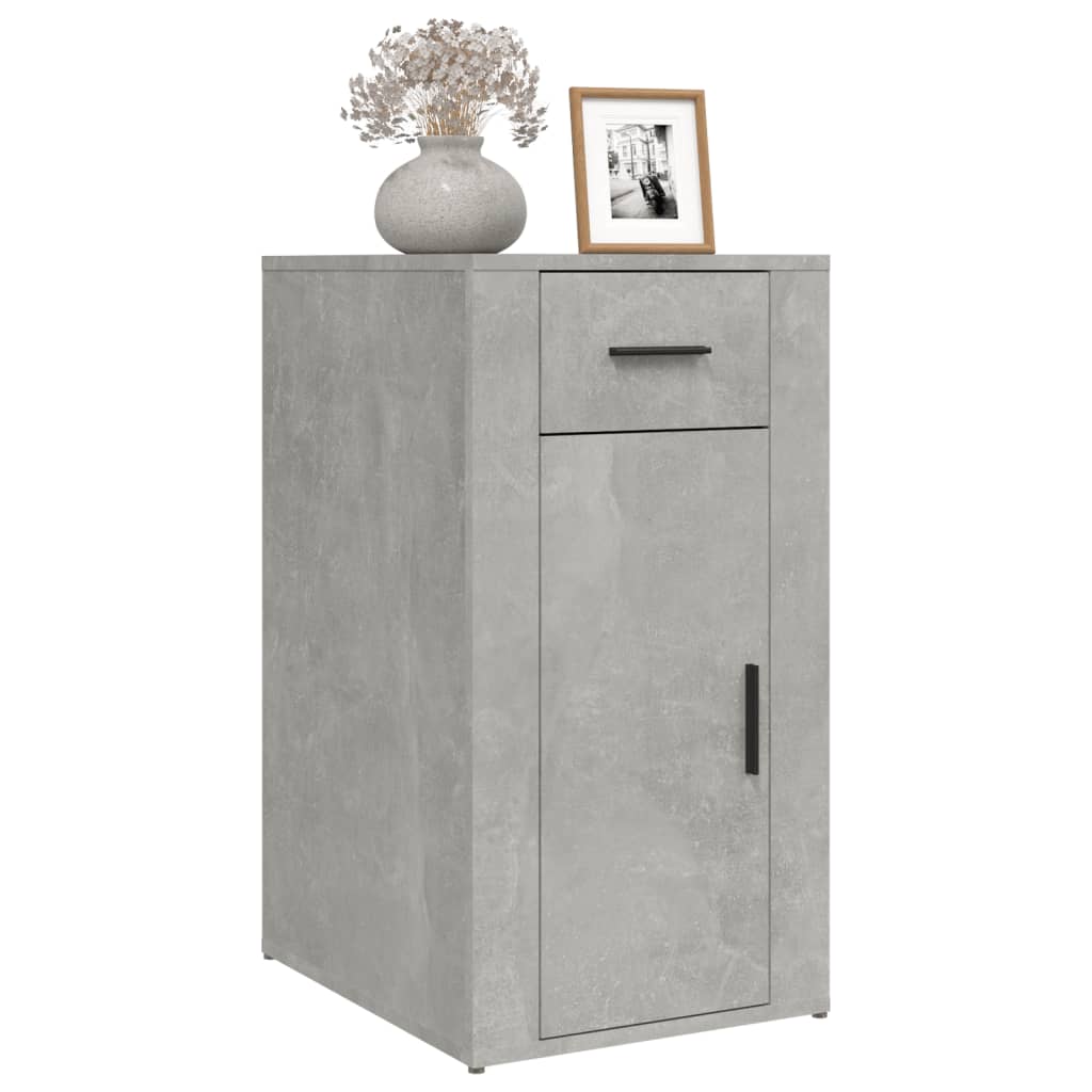 Desk cabinet, concrete grey, 40x49x75cm, wood