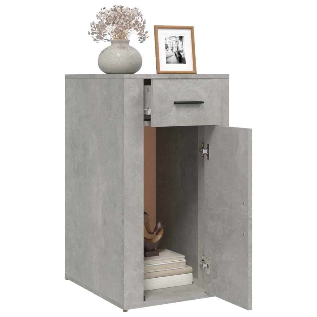 Desk cabinet, concrete grey, 40x49x75cm, wood