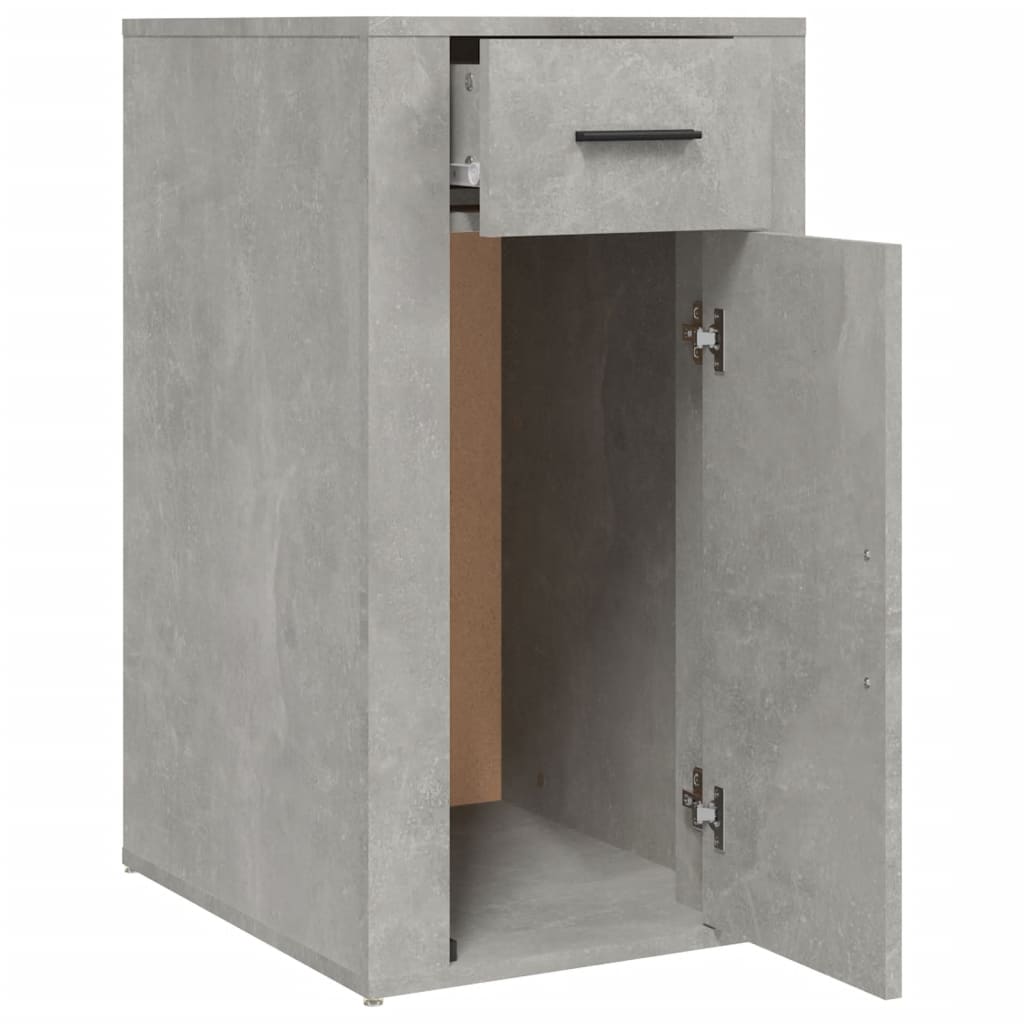 Desk cabinet, concrete grey, 40x49x75cm, wood