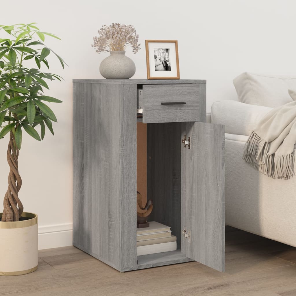 Desk cabinet, gray oak, 40x49x75cm, wood