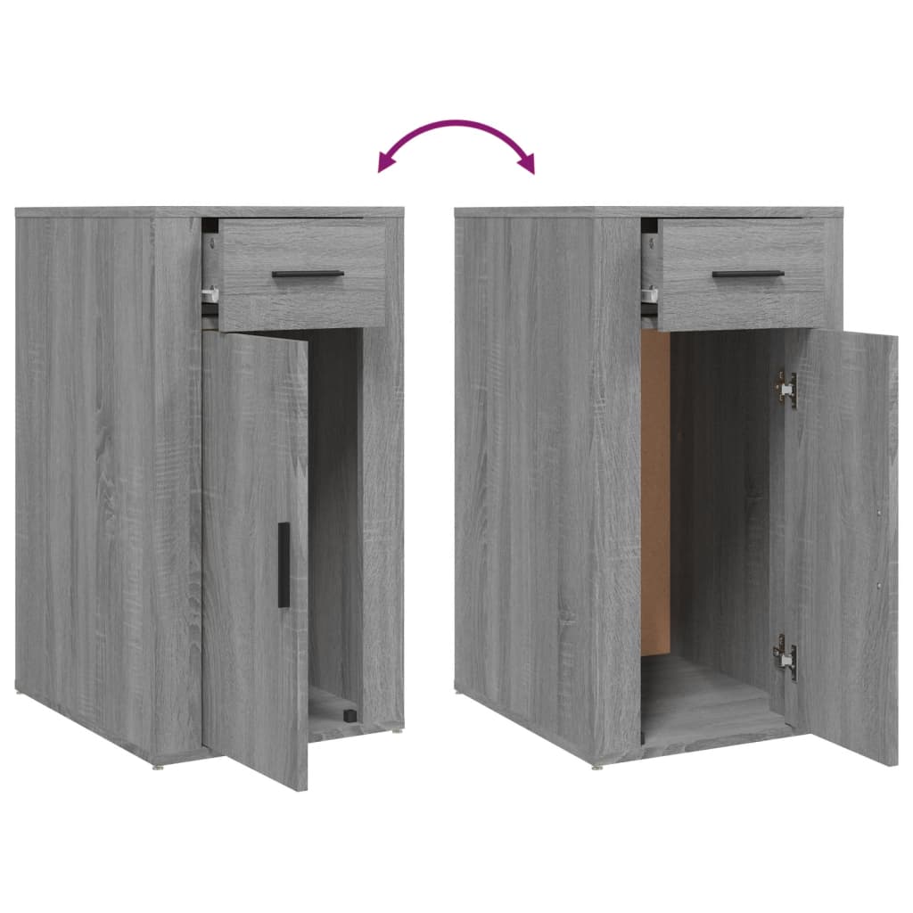 Desk cabinet, gray oak, 40x49x75cm, wood