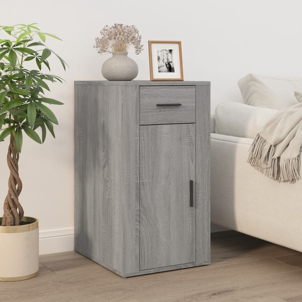 Desk cabinet, gray oak, 40x49x75cm, wood