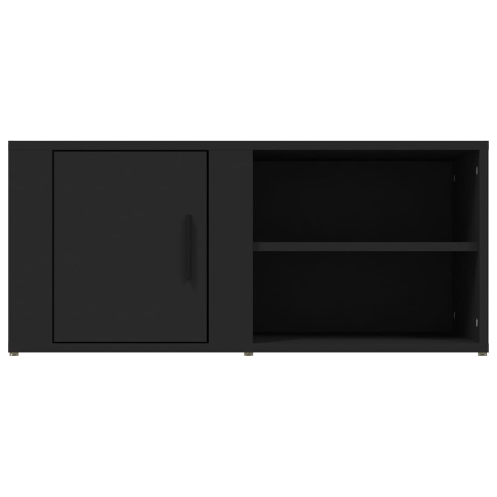 TV cabinets, 2 pcs, black, 80x31.5x36cm, wood