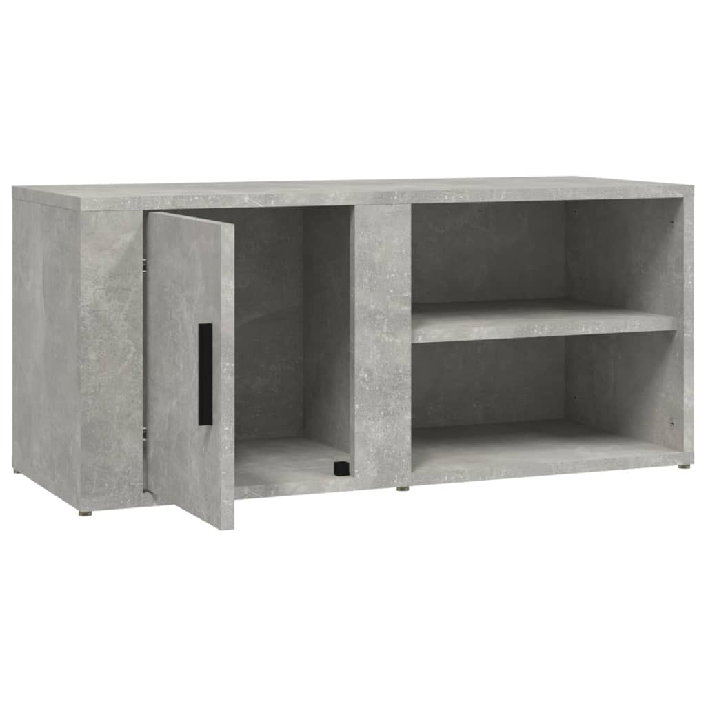 TV spintelės, 2vnt., betono pilkos, 80x31,5x36cm, mediena