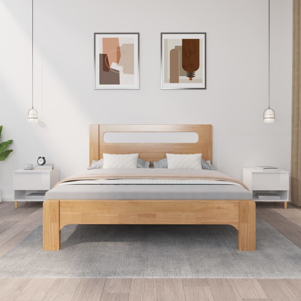 Bedside tables, 2 pcs, white, 50x46x50cm, wood, glossy