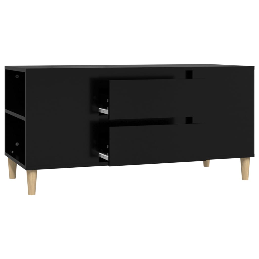 Televizora skapītis, melns, 102x44,5x50cm, koks