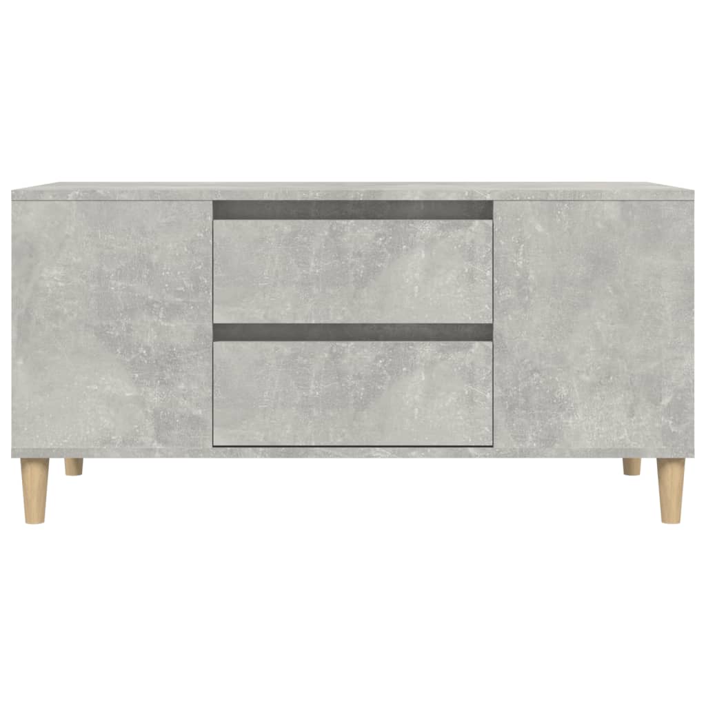 Televizora skapītis, betona pelēks, 102x44,5x50cm, koks