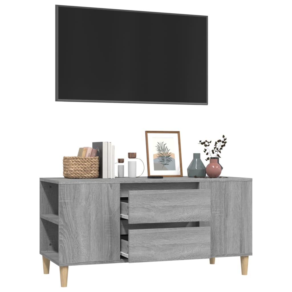 Televizoriaus spintelė, pilka ąžuolo, 102x44,5x50cm, mediena