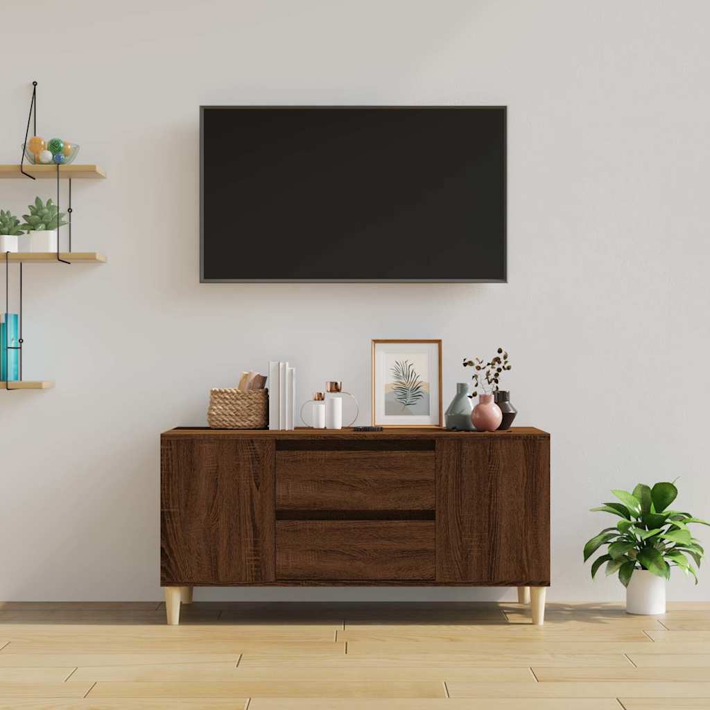 Televizoriaus spintelė, ruda ąžuolo, 102x44,5x50cm, mediena