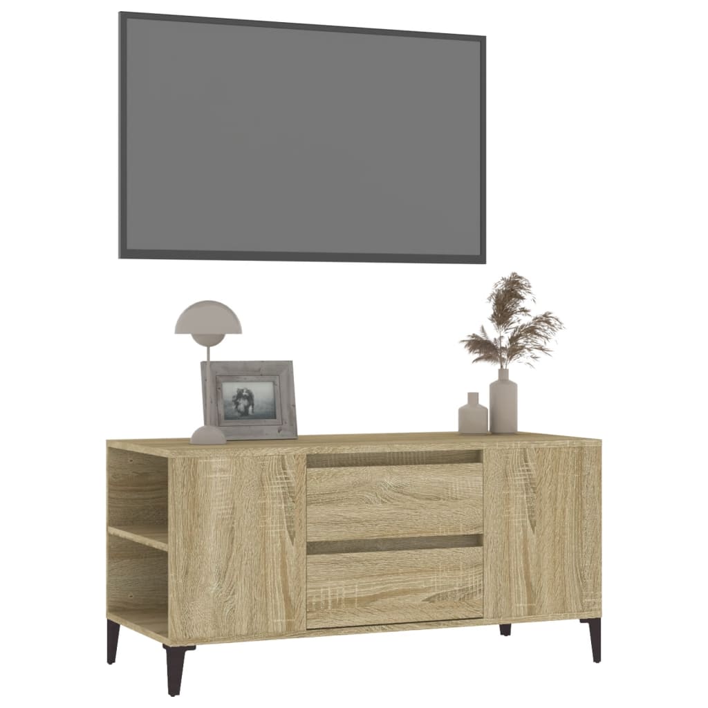 TV cabinet, oak, 102x44.5x50cm, treated wood