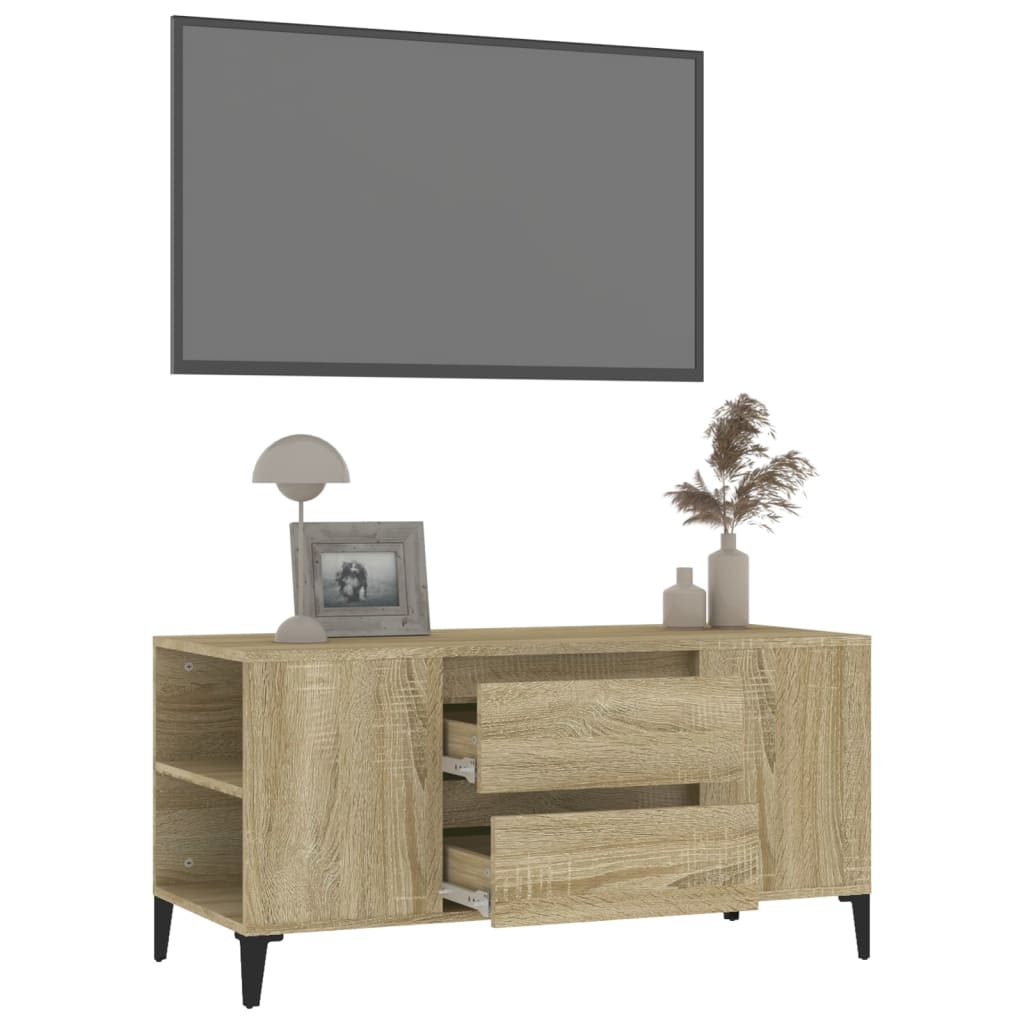 TV cabinet, oak, 102x44.5x50cm, treated wood
