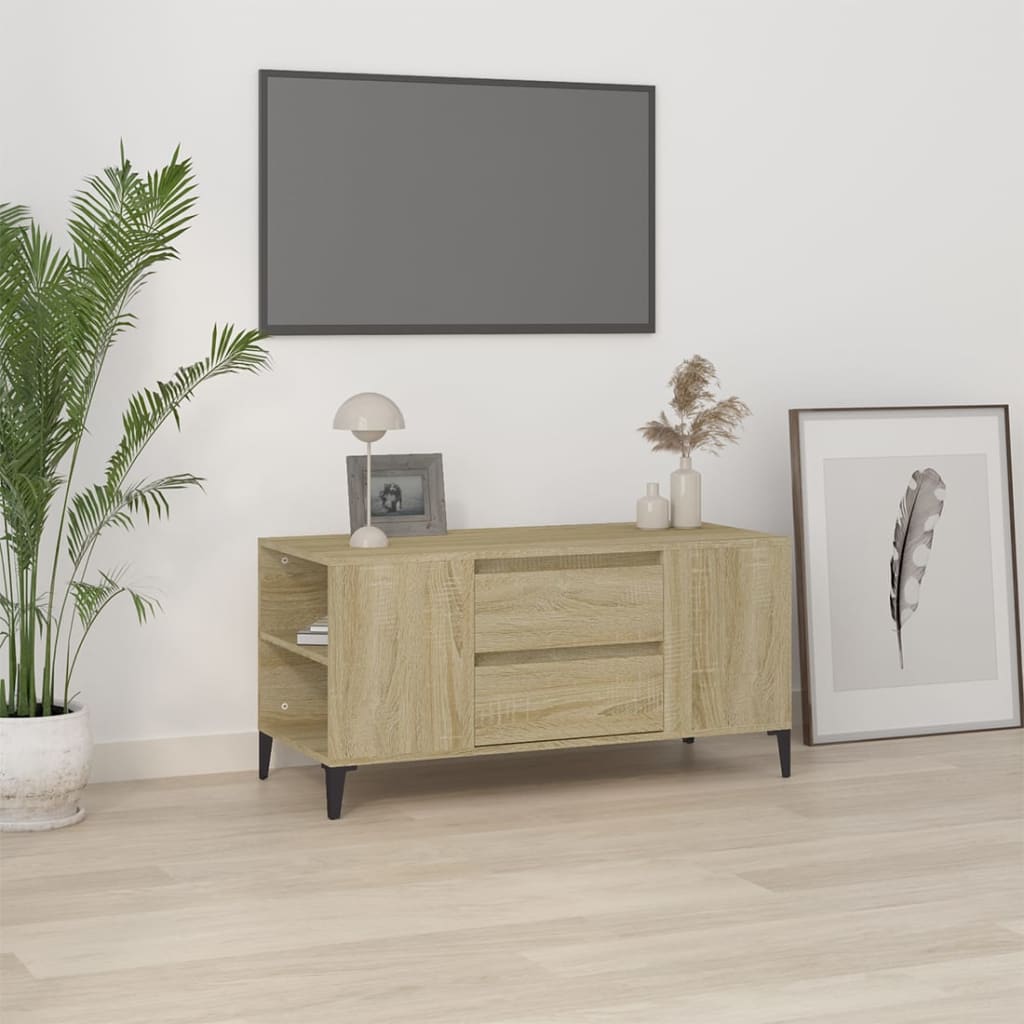 TV cabinet, oak, 102x44.5x50cm, treated wood