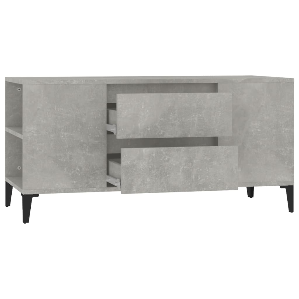 TV cabinet, concrete grey, 102x44.5x50cm, wood
