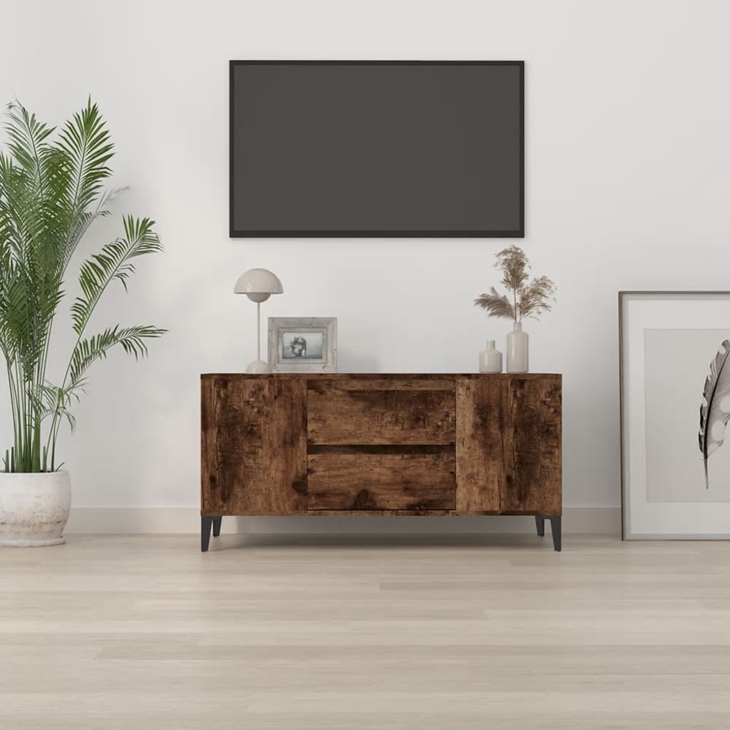 Televizora skapītis, dūmu ozols, 102x44,5x50cm, koks