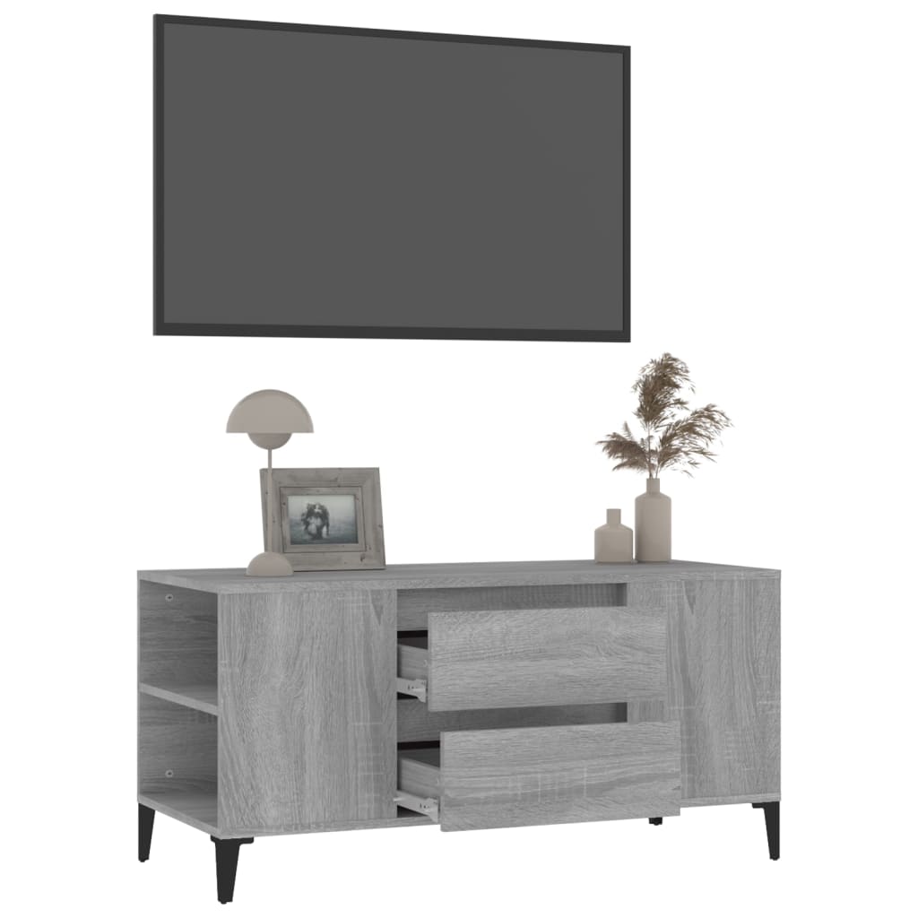 TV skapītis, pelēks ozols, 102x44,5x50cm, koks