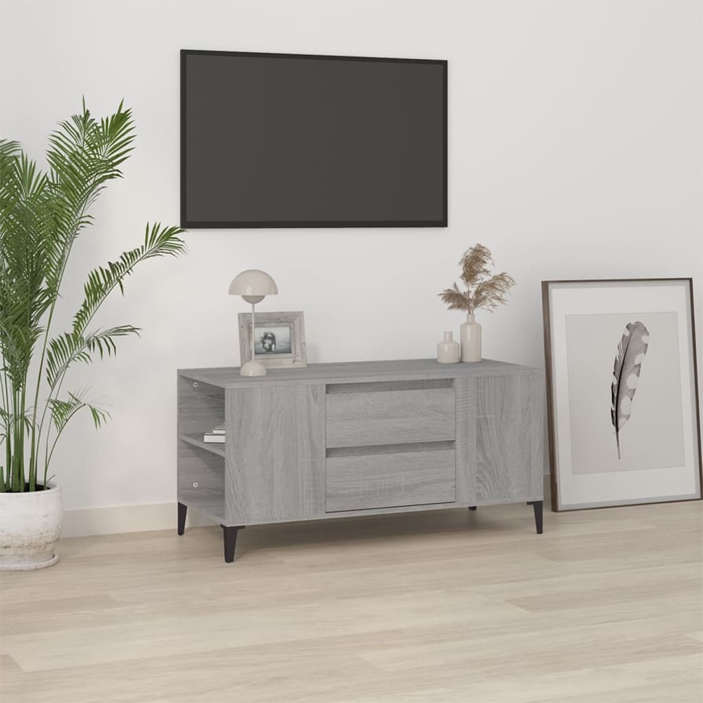 TV skapītis, pelēks ozols, 102x44,5x50cm, koks
