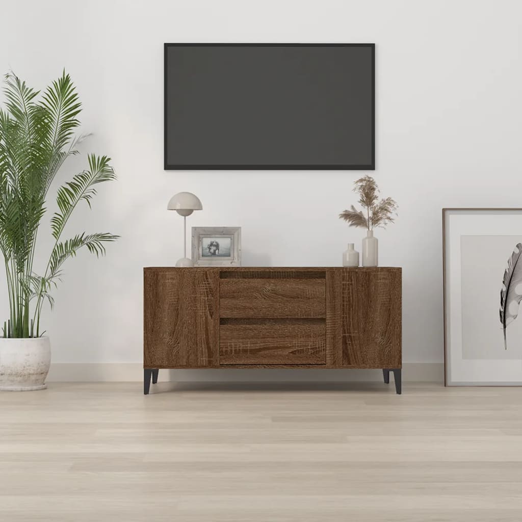 TV skapītis, brūns ozols, 102x44,5x50cm, koks