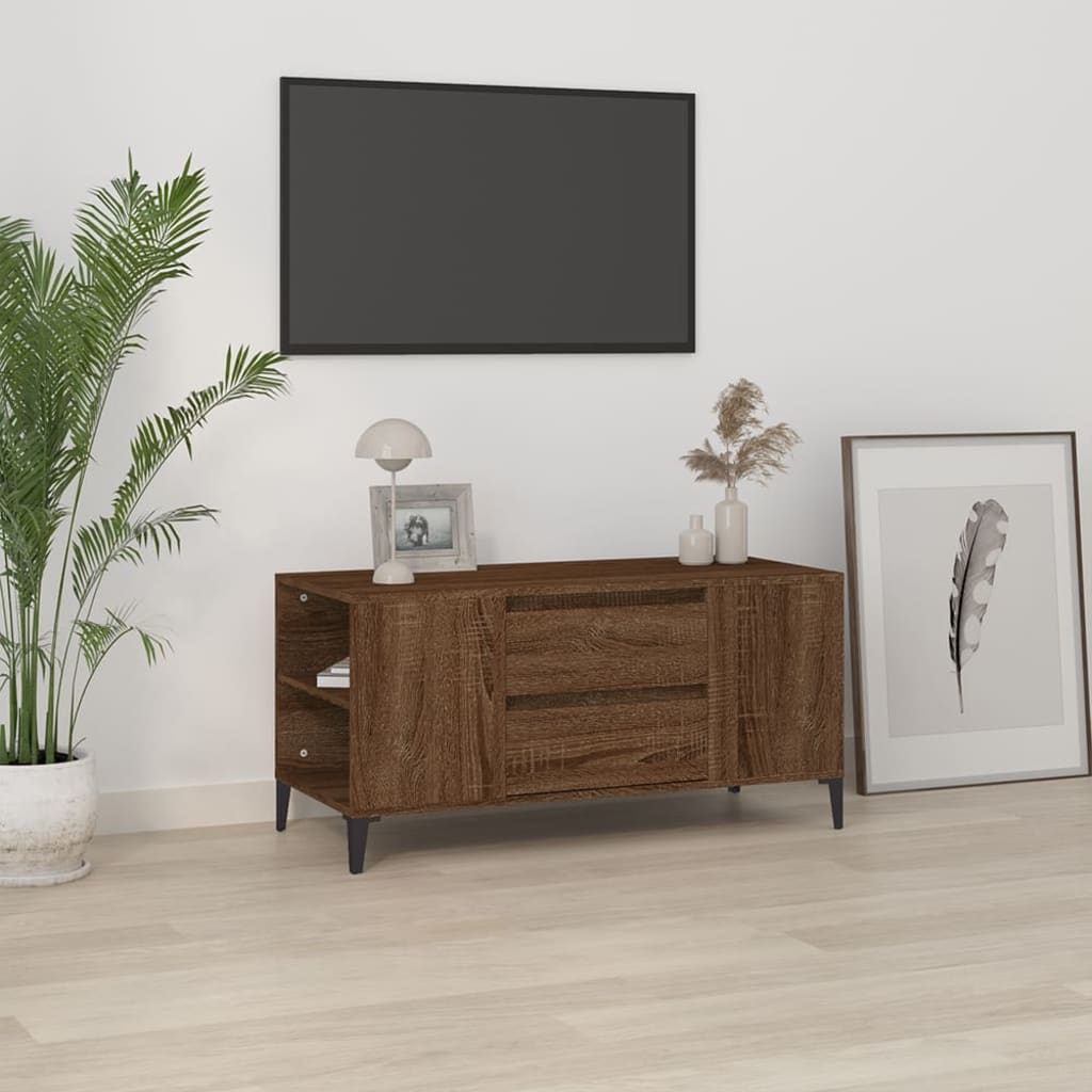 TV skapītis, brūns ozols, 102x44,5x50cm, koks