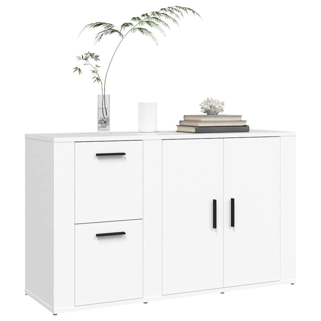 Side cabinet, white, 100x33x59.5cm, engineered wood