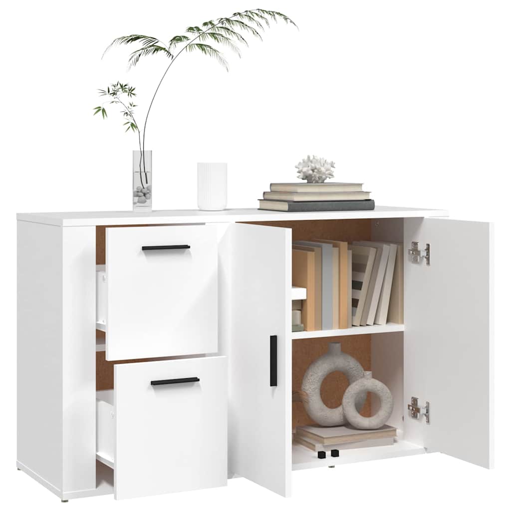 Side cabinet, white, 100x33x59.5cm, engineered wood