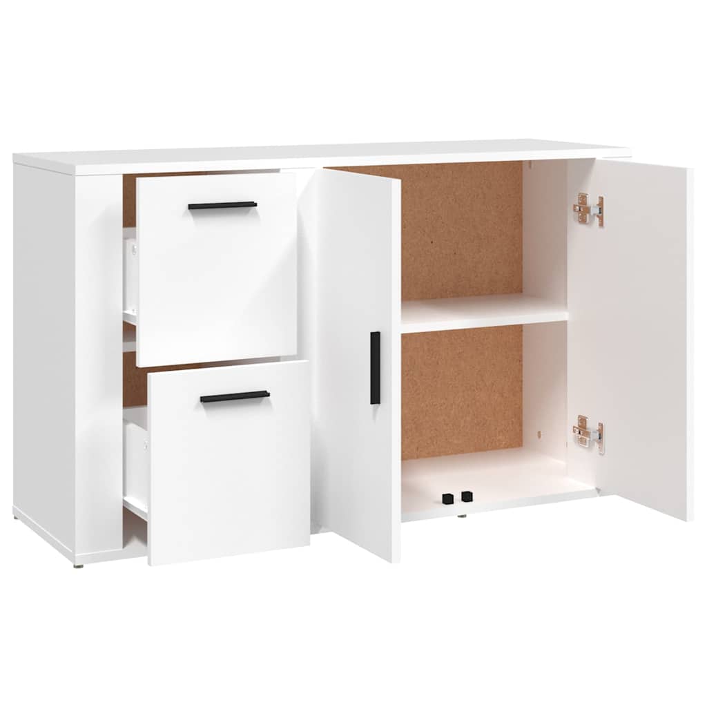 Side cabinet, white, 100x33x59.5cm, engineered wood