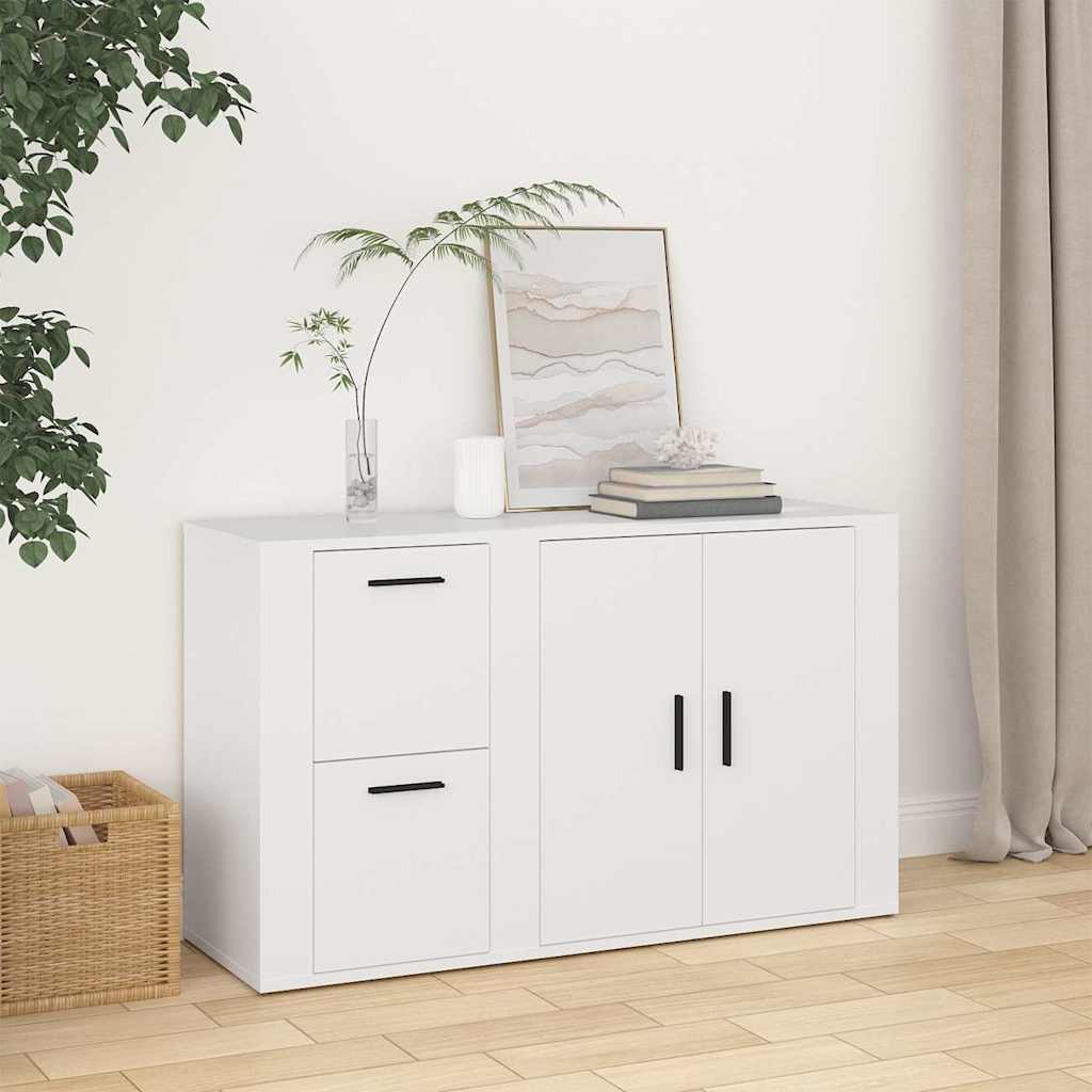 Side cabinet, white, 100x33x59.5cm, engineered wood