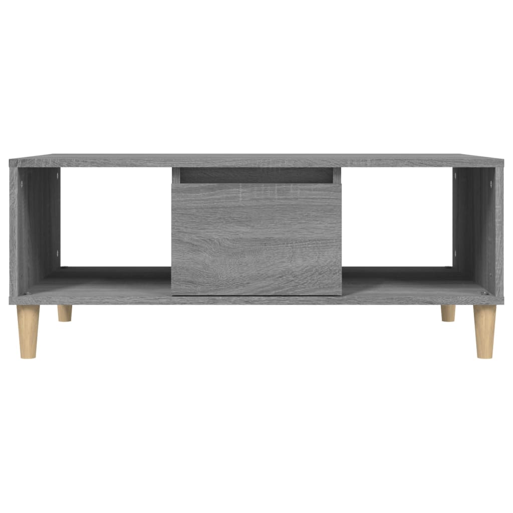 Coffee table, grey oak, 90x50x36.5cm, engineered wood