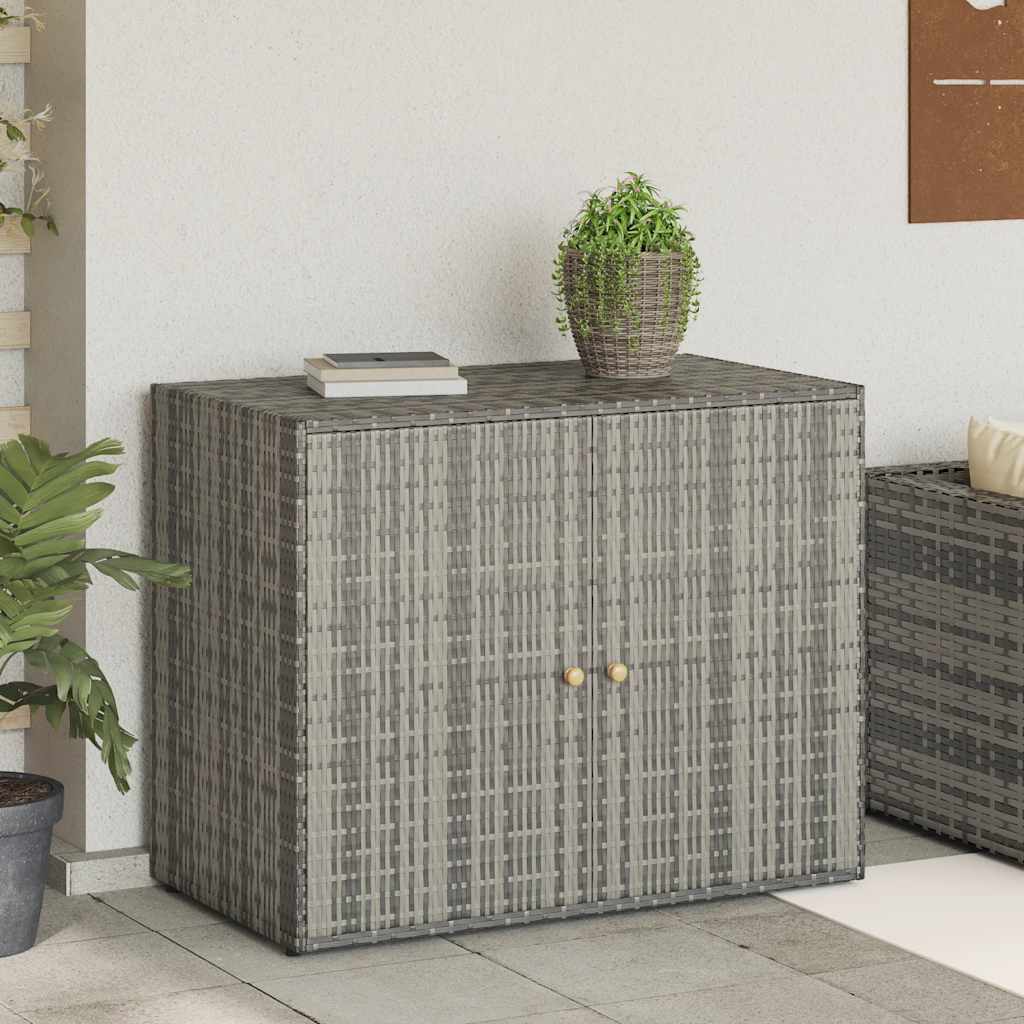 Sodo spintelė daiktams, pilka, 100x55,5x80cm, poliratanas