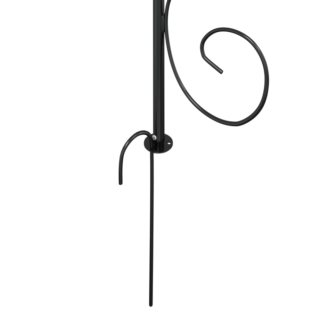 Dārza arka, melna, 180x255cm, tērauds